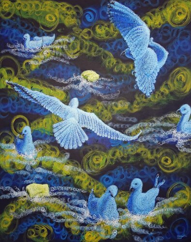 FEEDING: Constance 3 by Donegel' Chong, Painting for Sale on Singulart