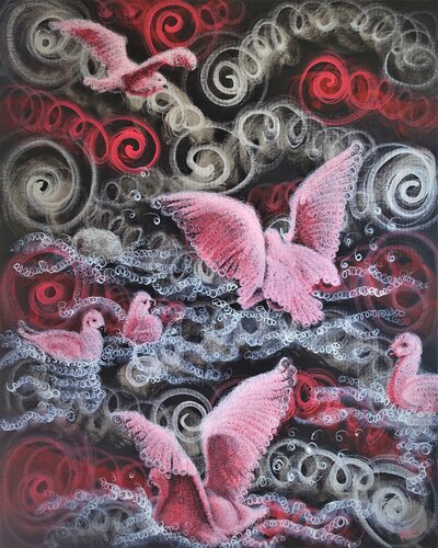 FEEDING: Constance 7 van Donegel' Chong, Schilderij te koop op Singulart
