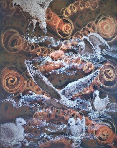 FEEDING: Constance 8 van Donegel' Chong, Schilderij te koop op Singulart