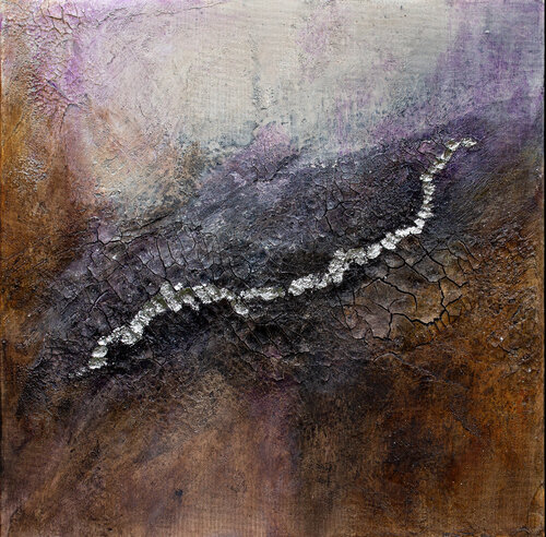 Mondlicht Bach di Birgit Urlbauer, Pittura in vendita su Singulart