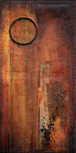 Zeichen im Rost ( Farben des Herbstes) di Birgit Urlbauer, Pittura in vendita su Singulart
