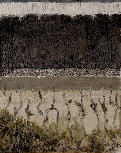 "Crest of a wave - as strong as stone" di Günther Baechler, Pittura in vendita su Singulart