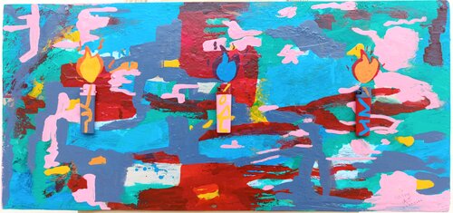 Flamme amoureuse par Mo Lamine Sylla, Peinture en vente sur Singulart