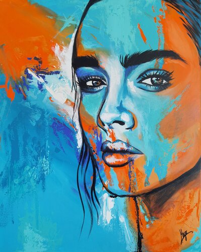 Meet me on the other side of fear van Vanessa Meyer, Schilderij te koop op Singulart