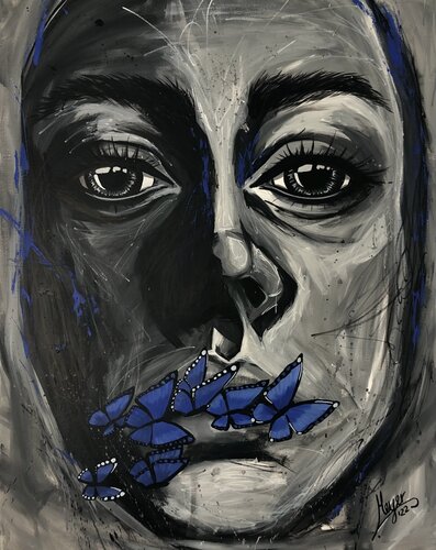 Feeling blue van Vanessa Meyer, Schilderij te koop op Singulart
