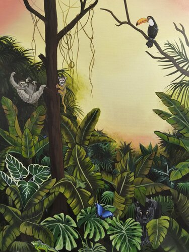 Soul of the jungle part 2 van Vanessa Meyer, Schilderij te koop op Singulart
