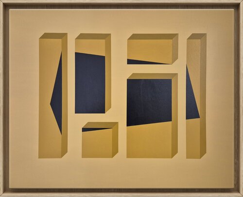 Geometric Attraction (Ochres) by Francesc Bergadà Gassol, Painting for Sale on Singulart