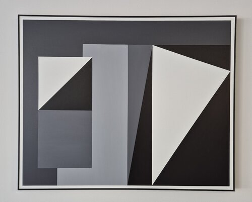 2 Floating Triangles van Francesc Bergadà Gassol, Schilderij te koop op Singulart