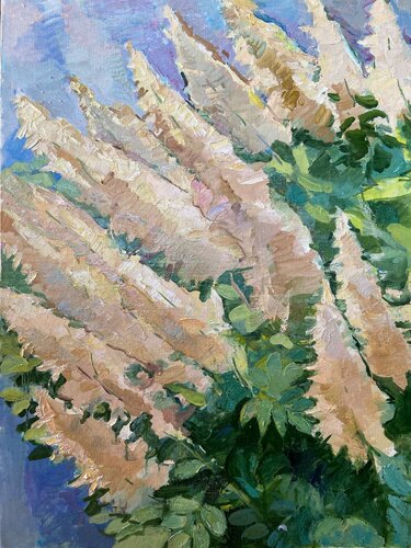 White ostilbia van Anna Trigub, Schilderij te koop op Singulart