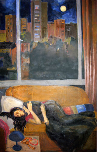 Sleep. Rest. ( Portrait of Silvana ) von Anna Trigub, Malerei kaufen auf Singulart