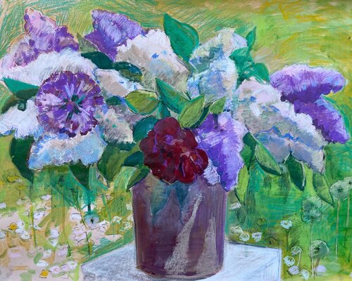 Graphics. Lilac par Anna Trigub, Œuvre sur papier en vente sur Singulart