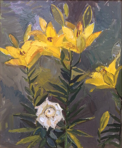 Yellow lilies von Anna Trigub, Malerei kaufen auf Singulart