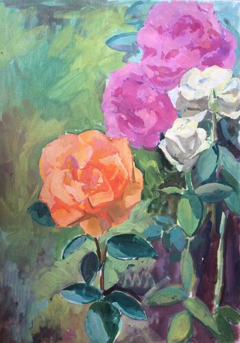 Little roses di Anna Trigub, Pittura in vendita su Singulart