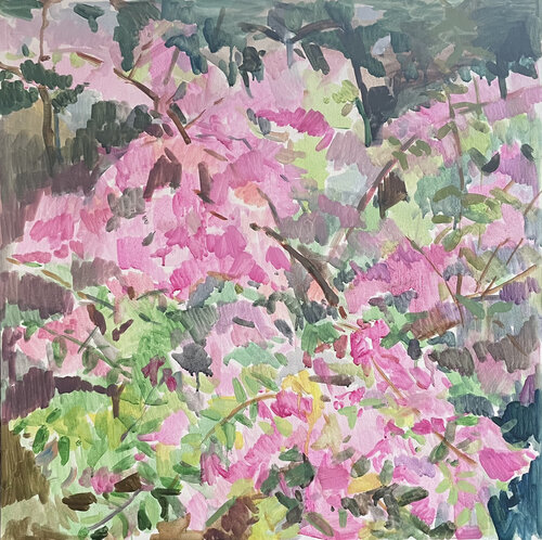 The Colviction bush . Rain von Anna Trigub, Malerei kaufen auf Singulart