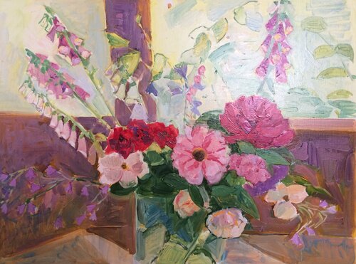 Summer bouquet. Noon di Anna Trigub, Pittura in vendita su Singulart
