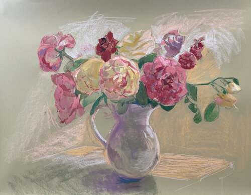 Roses in a bouquet von Anna Trigub, Malerei kaufen auf Singulart