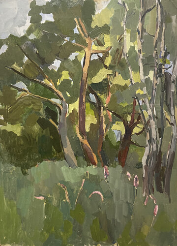 Oaks. Summer. von Anna Trigub, Malerei kaufen auf Singulart
