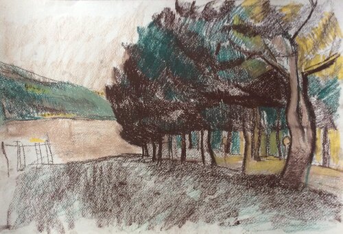 Gelendzhik. Pines von Anna Trigub, Werk auf Papier kaufen auf Singulart