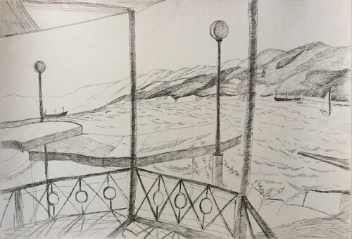 Graphics Gelendzhik. Sea by Anna Trigub, Work on Paper for Sale on Singulart