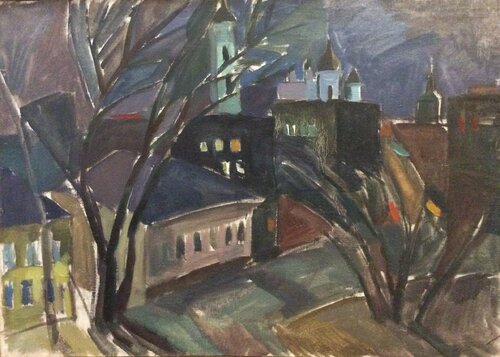 Moscow. from the window of the institute von Anna Trigub, Malerei kaufen auf Singulart