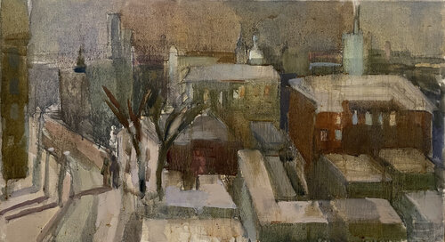 Night landscape von Anna Trigub, Malerei kaufen auf Singulart