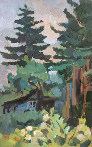 Borisovna's dacha van Anna Trigub, Schilderij te koop op Singulart