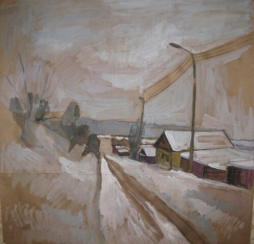 Kaluga . Descent to the river di Anna Trigub, Opera su carta in vendita su Singulart