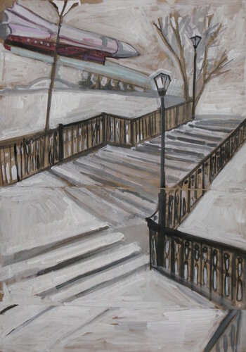 Tsiolkovsky Park in Kaluga van Anna Trigub, Werk op papier te koop op Singulart