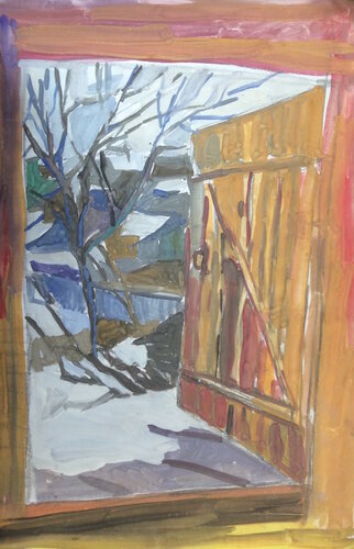 View from Tsiolkovsky's house di Anna Trigub, Opera su carta in vendita su Singulart