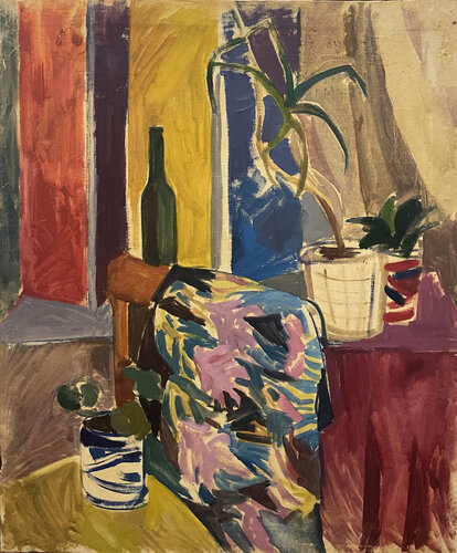 Still life with a screen by Anna Trigub, 회화 for Sale on Singulart