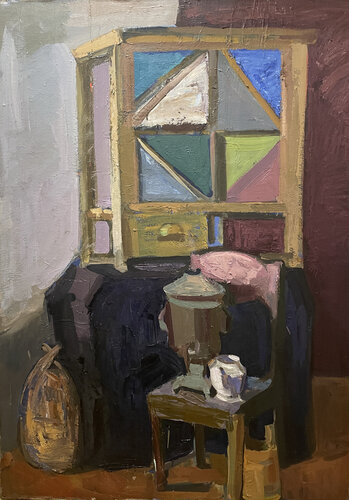 Still life with a wardrobe di Anna Trigub, Pittura in vendita su Singulart