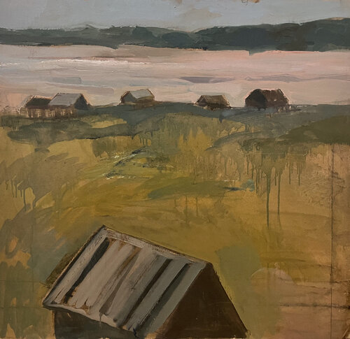 Opoki Village . Sukhona River . Ustyug von Anna Trigub, Malerei kaufen auf Singulart