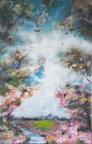 Zwischen Himmel und Erde von Victoria Janotova, Malerei kaufen auf Singulart