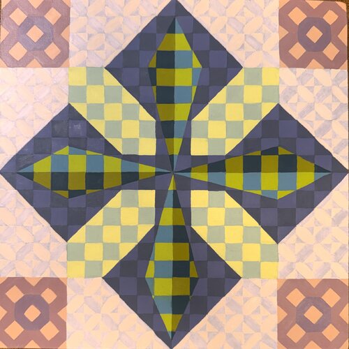 Cross of Damocles di Danette Newton, Pittura in vendita su Singulart