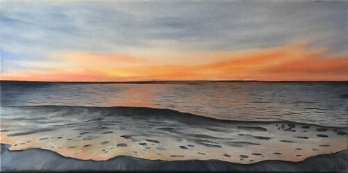 Tranquil sunset de Alina Mikhaylova, Pintura a la venta en Singulart