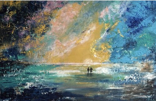 Two Souls, One horizon van Alevtina Mikhaylova, Schilderij te koop op Singulart