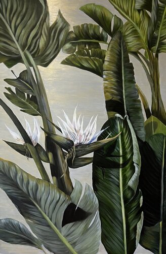 Royal Strelitzia par Olesia Pogrebnova, Peinture en vente sur Singulart