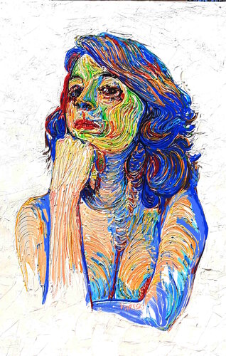 Parisian Lady van Artrn Trnski, Schilderij te koop op Singulart