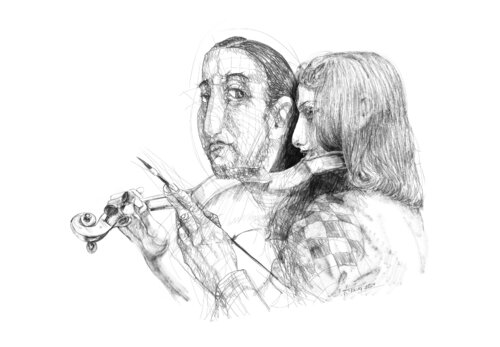 TWO ARTIST de Artrn Trnski, Dibujo a la venta en Singulart