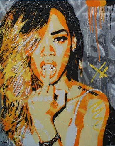 Rihanna by Valérian Lenud, Painting for Sale on Singulart