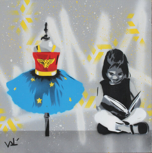I Want to be Wonder Woman by Valérian Lenud, Painting for Sale on Singulart