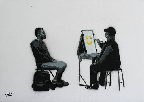 Street Portrait by Valérian Lenud, 종이 for Sale on Singulart