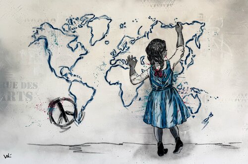Save The World von Valérian Lenud, Malerei kaufen auf Singulart