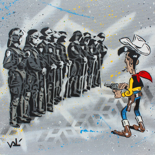 Lucky Luke Freeze di Valérian Lenud, Pittura in vendita su Singulart