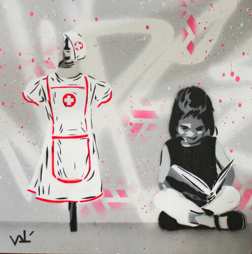 I Want to Be A Nurse van Valérian Lenud, Schilderij te koop op Singulart