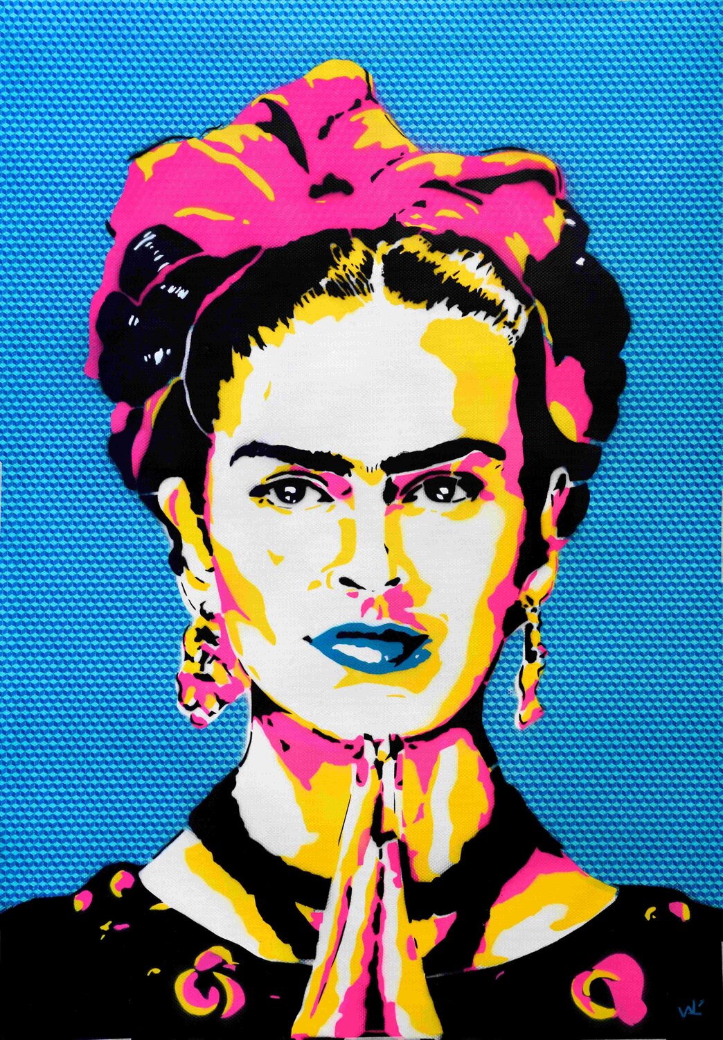Frida Kahlo Pop Blue Valérian Lenud