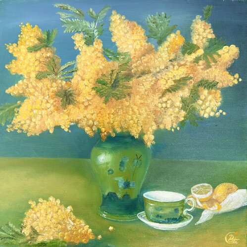 The sunny mimosa von Volodymyr Tyzun, Malerei kaufen auf Singulart