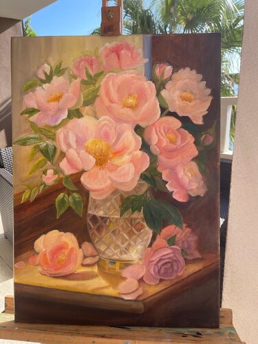Peonies von Volodymyr Tyzun, Malerei kaufen auf Singulart