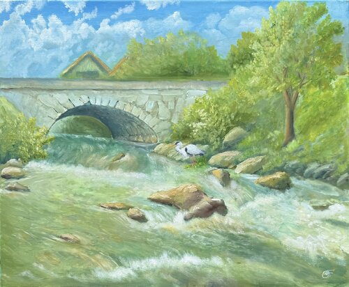 Roman bridge near Brode von Volodymyr Tyzun, Malerei kaufen auf Singulart