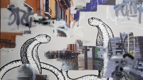 Snakes outside paradise von Maren Butzheinen, Andere Medien kaufen auf Singulart